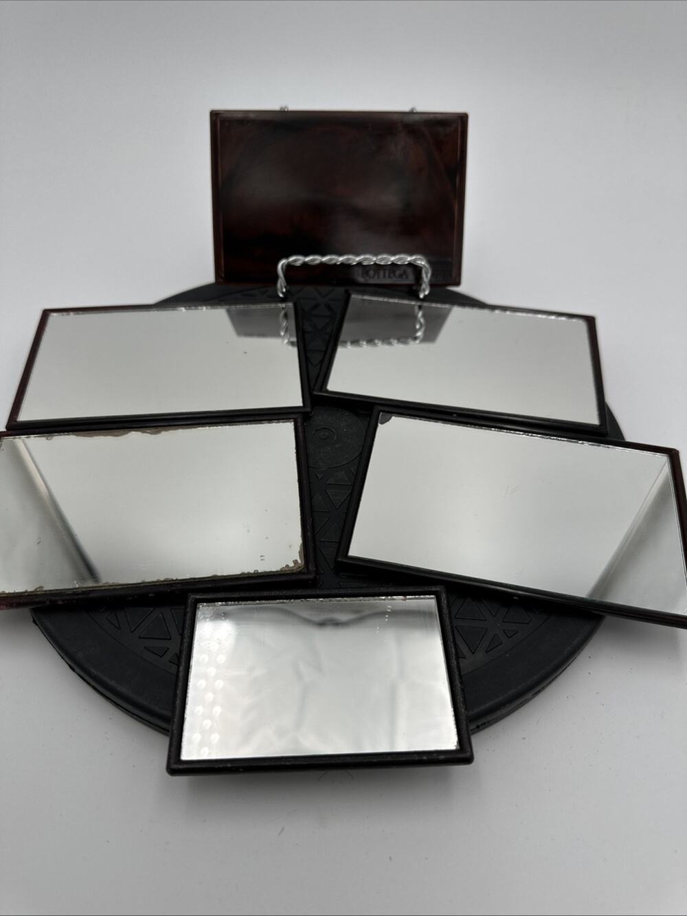 Lot of 6 Vintage Bottega Veneta Purse Travel Cosmetic Mirror